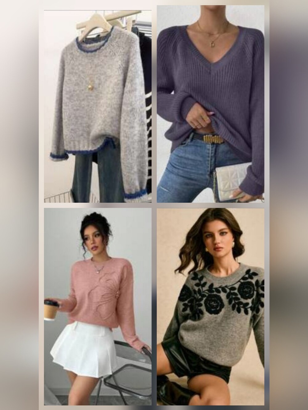 Lot of Six Shein Sweaters